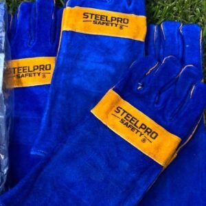 Guante soldador azul/ naranja, steelpro - Imagen 5