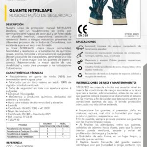 Guante nitrilfase rugoso 3/4, steelpro - Imagen 4