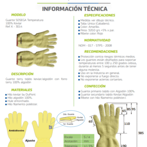 guante temperatura