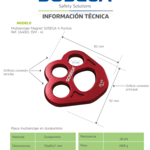 Multianclaje Cuatro Puntos Aluminio Sosega - Imagen 2