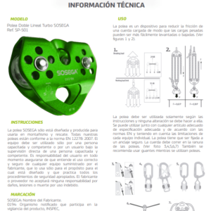 Polea doble Lineal Aluminio Sosega - Imagen 2