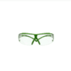 Lente de seguridad securefit con cristales anti niebla y contra rayadura scotchgard verde - 3m