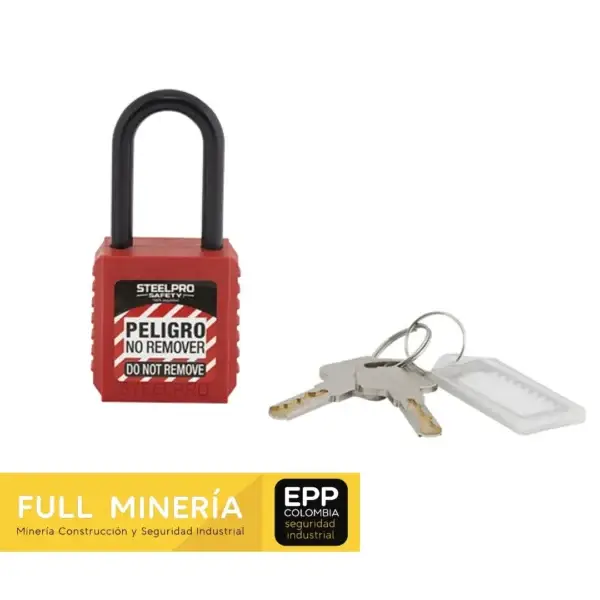 Candado grillete nylon corto steelpro