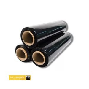 Stretch Film Negro Calibre 8: 50 cm x 280 m - Protección Eficaz para Embalaje