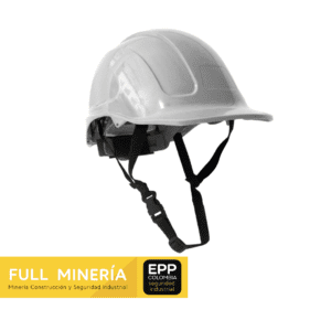 Casco de seguridad de alta resistencia, diseñado para absorber impactos y brindar comodidad. Compatible con protectores auditivos gracias a sus orificios laterales.