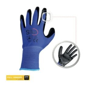 GUANTE NYLON NITRILO TEXTURIZADO CON REFUERZO
