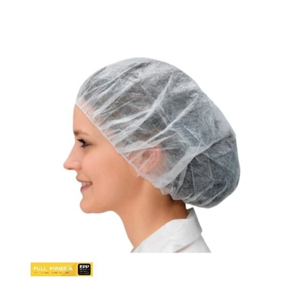 Gorro Plizado Poliéster Blanco