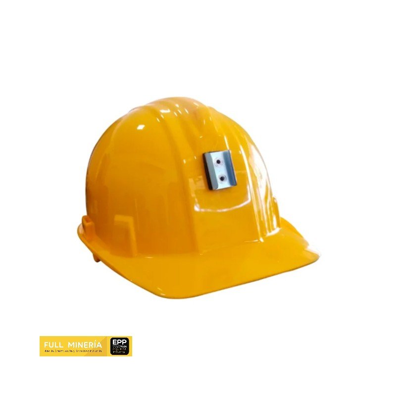 Casco Minero con Portalámpara Amarillo